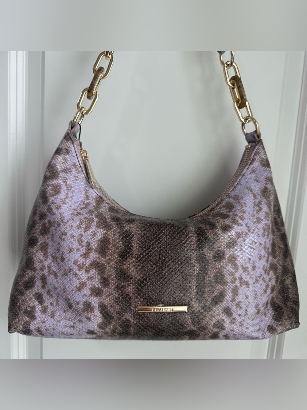 Brahmin Olivia Shoulder Bag Sheer Lavender Cassatt Leather